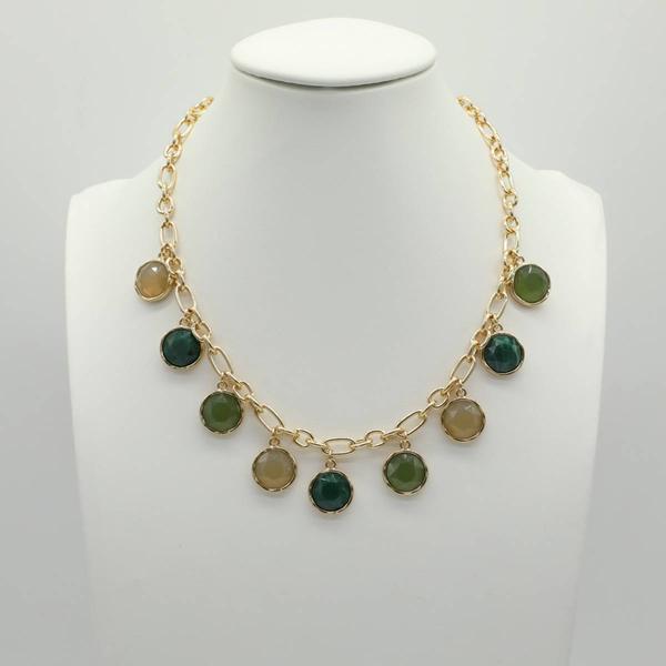 Ashley Cooper(tm) Resin Cabochon Layered Charm Necklace