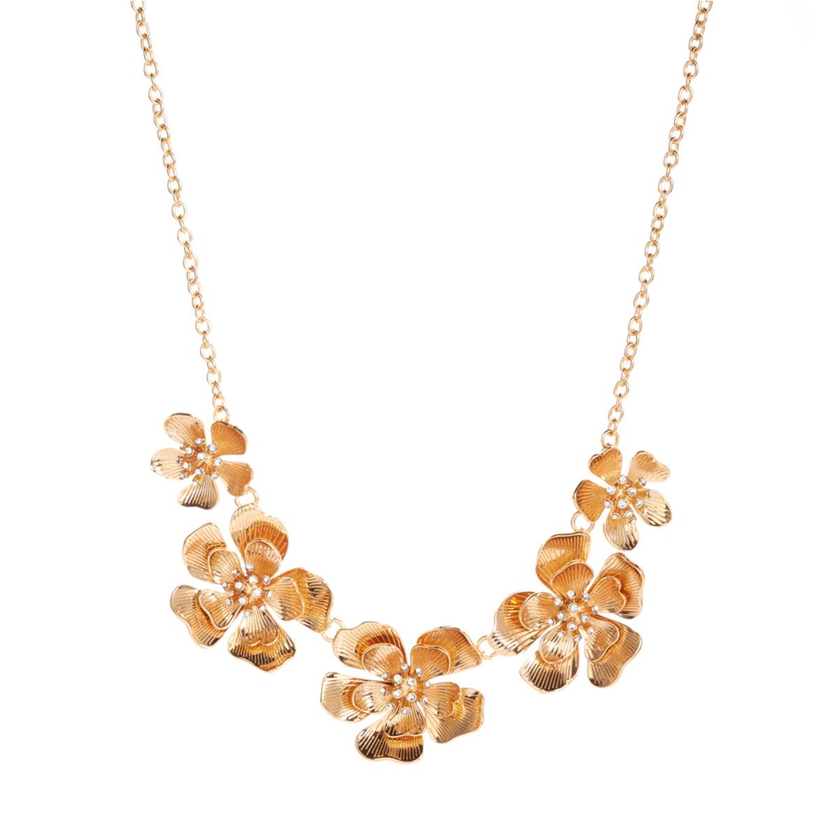 Ashley Cooper(tm) Gold-Tone Flower Frontal Necklace