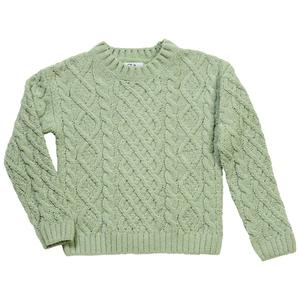 Girls (4-6x) Jolie & Joy Long Sleeve Solid Cable Crew Sweatshirt