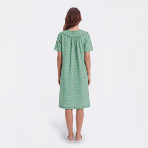 Womens Moon to Noon Short Sleeve Ditsy Trapunto Snap Duster alternate view