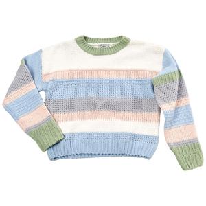 Girls (7-16) Jolie & Joy Long Sleeve Wide Stripe Crew Sweater