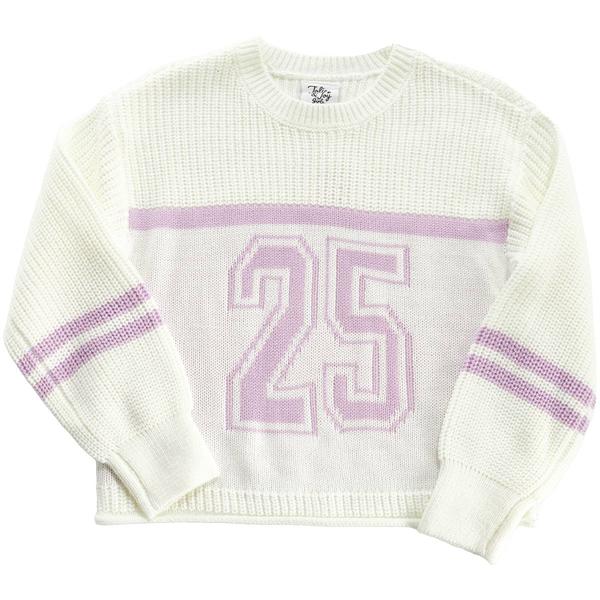 Girls (7-16) Jolie & Joy Varsity 25 Knit Sweater alternate view