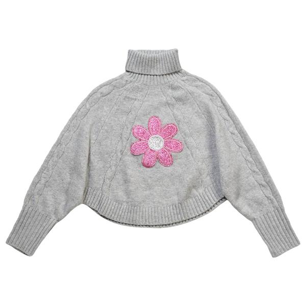 Girls (7-16) Jolie & Joy Long Sleeve Glitter Flower Turtleneck