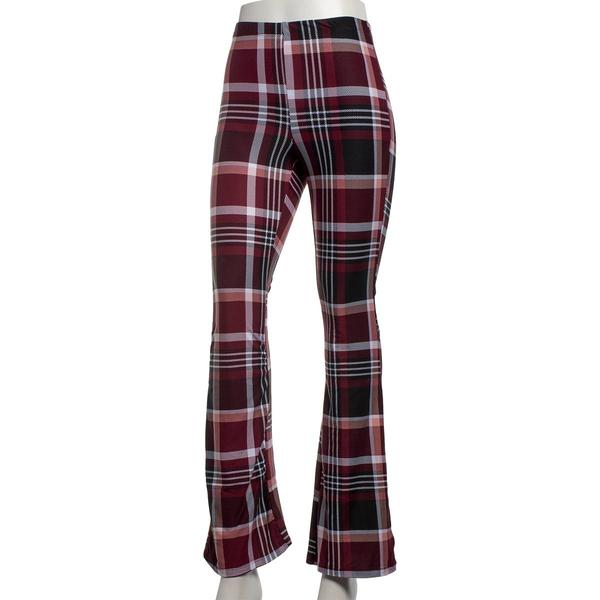 Juniors Jolie & Joy Kora Plaid Yummy Flare Leggings