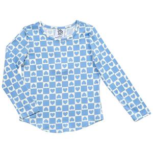 Girls (7-16) Jolie & Joy Long Sleeve Yummy Heart Check Tee
