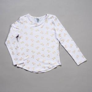 Girls (7-16) Jolie & Joy Long Sleeve Yummy Foil Teddy Bear Tee