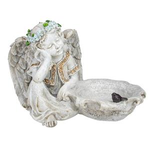 Northlight 12.25in. Angel Bird Feeder Garden Statue