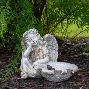 Northlight 12.25in. Angel Bird Feeder Garden Statue alternate view