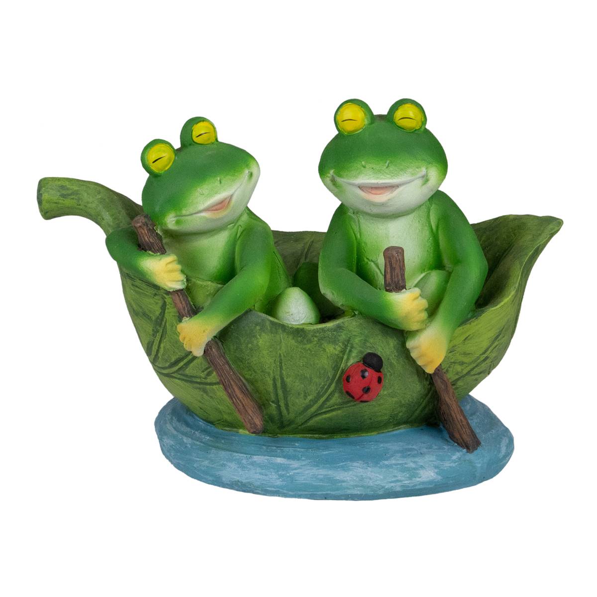 Northlight Seasonal 10in. Frogs in a Lily Pad Garden Statue