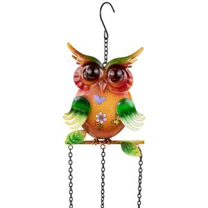Northlight 10in. Metal Owl Outdoor Garden Windchime alternate view