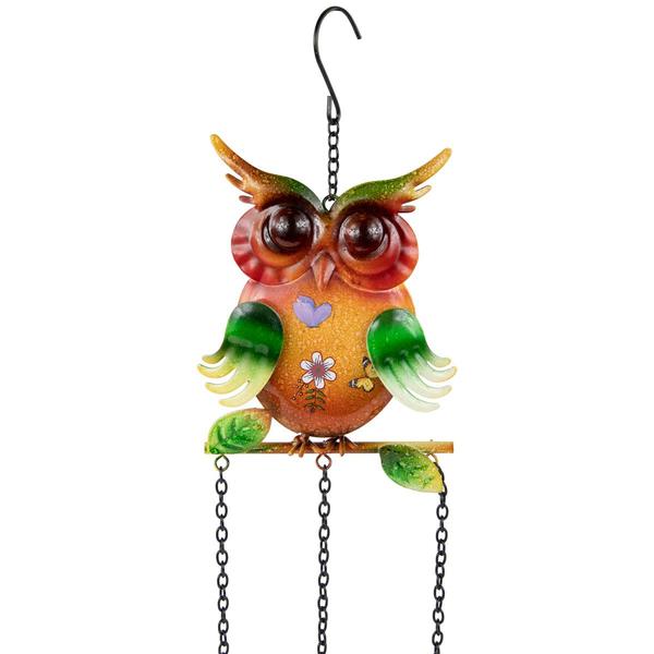 Northlight 10in. Metal Owl Outdoor Garden Windchime alternate view