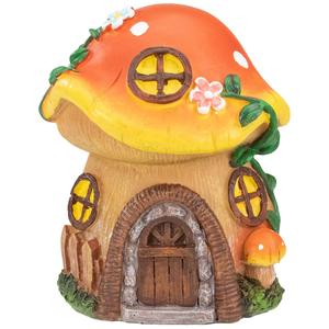 Northlight 6.25in. Mushroom House Outdoor Garden Statue