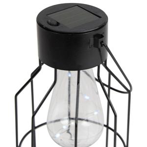 Northlight 9.5in. Outdoor Geometric Edison Solar Lantern alternate view