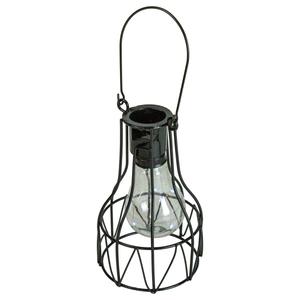 Northlight 6.5in. Geometric Edison Outdoor Solar Lantern