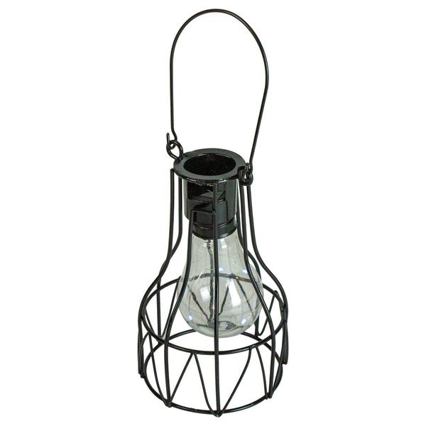 Northlight 6.5in. Geometric Edison Outdoor Solar Lantern