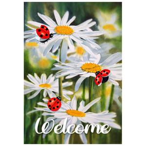 Northlight Ladybug & Daisy Outdoor Garden Flag alternate view