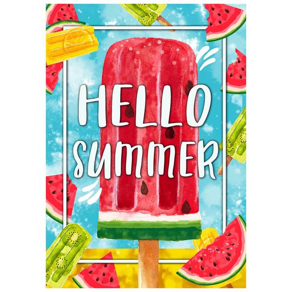Northlight Hello Summer Popsicle Outdoor Garden Flag alternate view