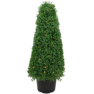 Northlight 3ft. Pre-Lit Artificial Boxwood Topiary Tree