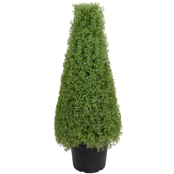 Northlight 3ft. Artificial Boxwood Cone Topiary Tree