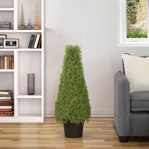 Northlight 3ft. Artificial Boxwood Cone Topiary Tree alternate view
