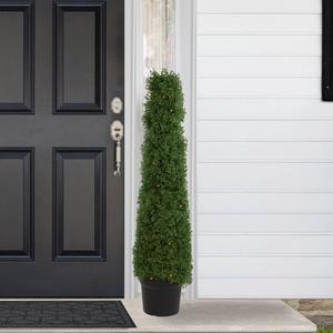 Northlight 4ft. Pre-Lit Artificial Boxwood Topiary Tree alternate view