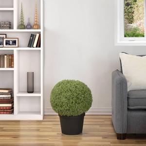 Northlight 22in. Artificial Boxwood Ball Topiary alternate view