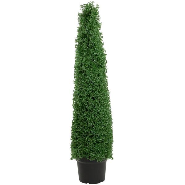 Northlight 4ft. Artificial Boxwood Cone Topiary Tre