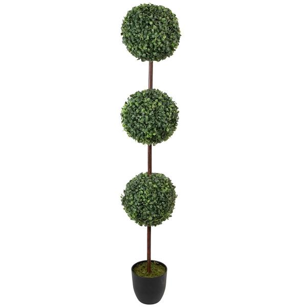 Northlight 4ft. Artificial Triple Ball Topiary Tree