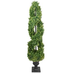 Northlight 4.5ft. Artificial Cedar Spiral Topiary Tree