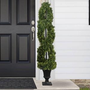 Northlight 4.5ft. Artificial Cedar Spiral Topiary Tree alternate view