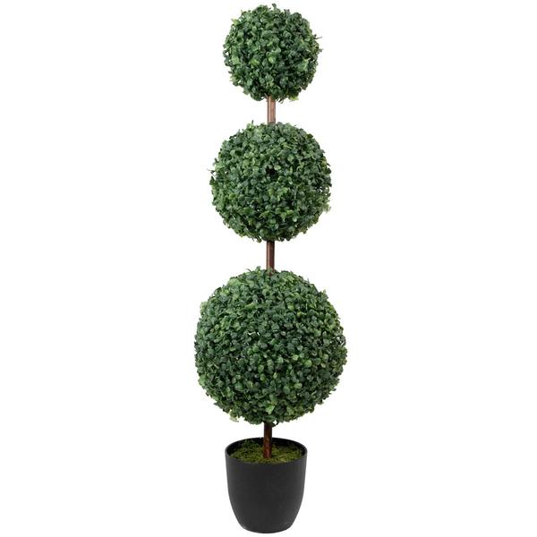 Northlight 38in. Artificial Triple Ball Topiary Tree