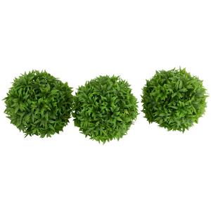 Northlight Lighted Artificial Topiary Balls - Set of 3