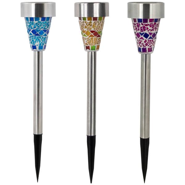 Northlight Multi-Color Mosaic LED Markers - Set of 3