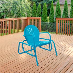 Northlight Retro Metal Tulip Glider Patio Chair alternate view