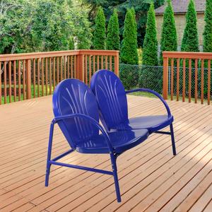 Northlight 47in. Outdoor Retro Tulip Loveseat alternate view