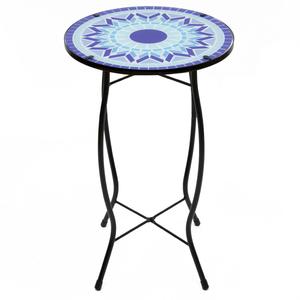 Northlight 19in. Blue Sun Mosaic Patio Side Table