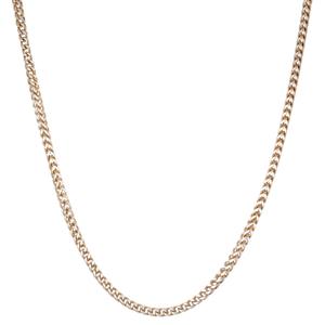 Mens Lynx Stainless Steel Square Wheat Necklace