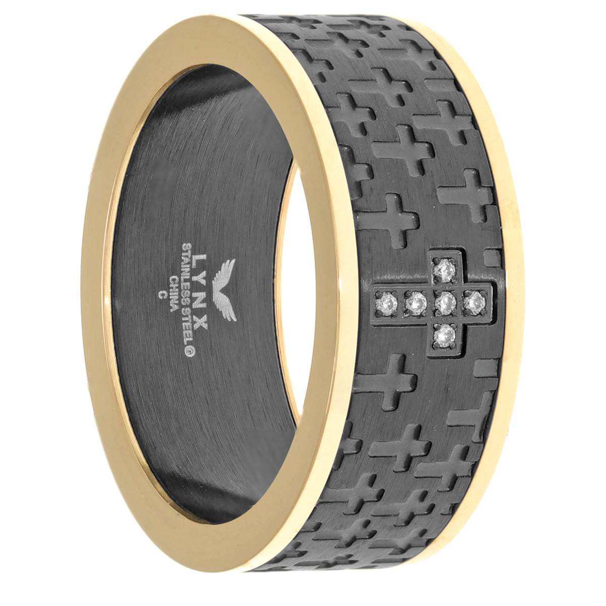 Mens Lynx Stainless Steel Ring