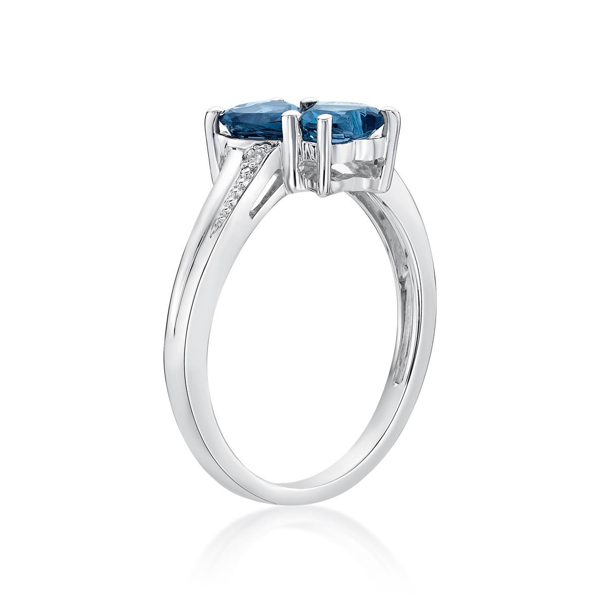 Sterling Silver London Blue Topaz Heart Ring