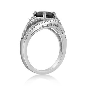 Gemminded Sterling Silver Black Onyx & White Topaz Ring alternate view