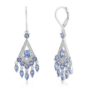 Gemminded Oval Marquise & Round Aquamarine Earrings alternate view
