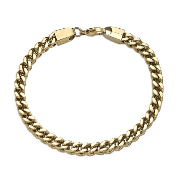 Mens Lynx Stainless Steel Foxtail Chain Bracelet alternate view