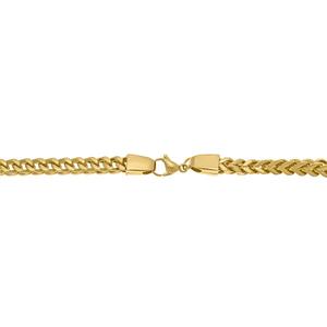 Mens Lynx Stainless Steel Gold-Tone Foxtail Chain Necklace alternate view
