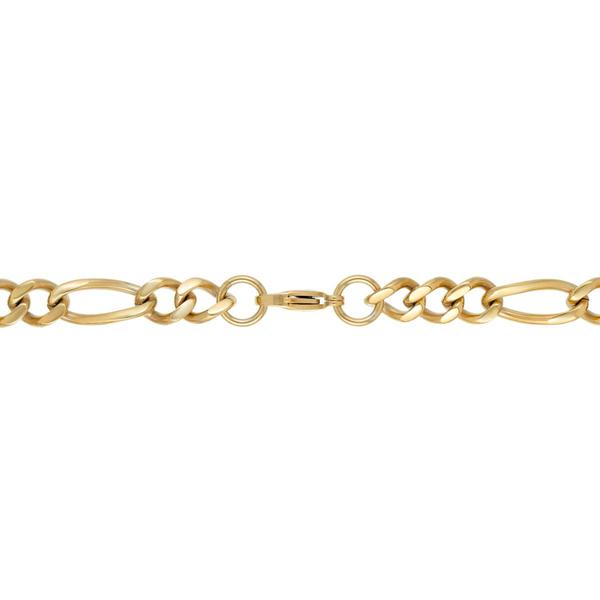 Mens Lynx Stainless Steel Figaro Chain Necklace alternate view