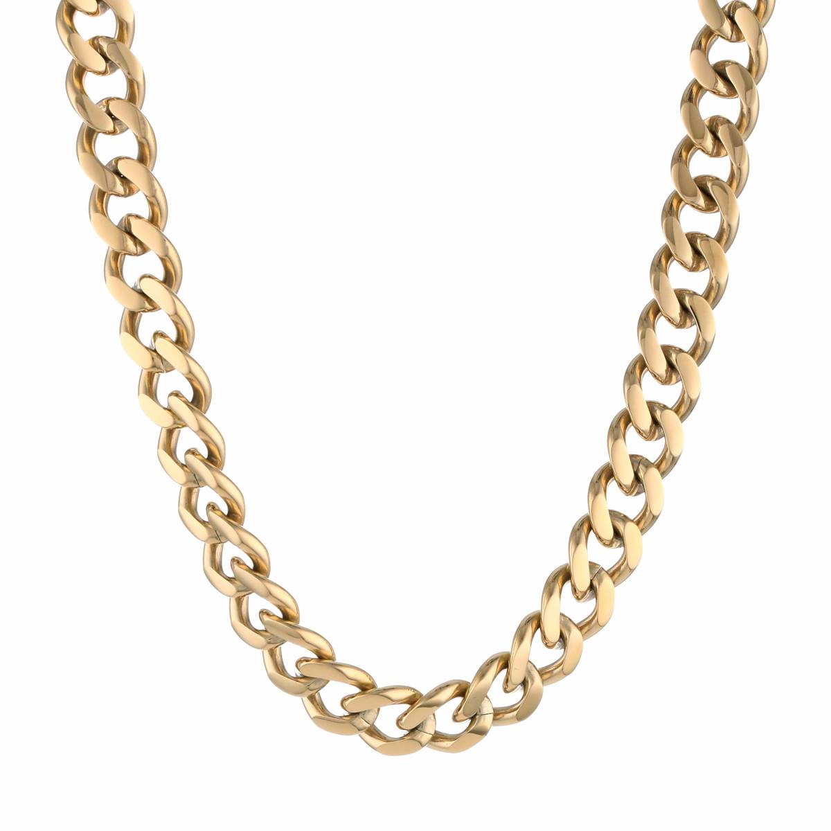 Mens Lynx Stainless Steel Chunky Curb Chain Necklace