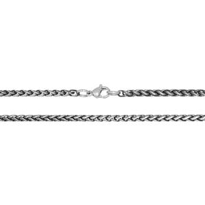 Mens Lynx Stainless Steel Antique Wheat Chain Necklace alternate view