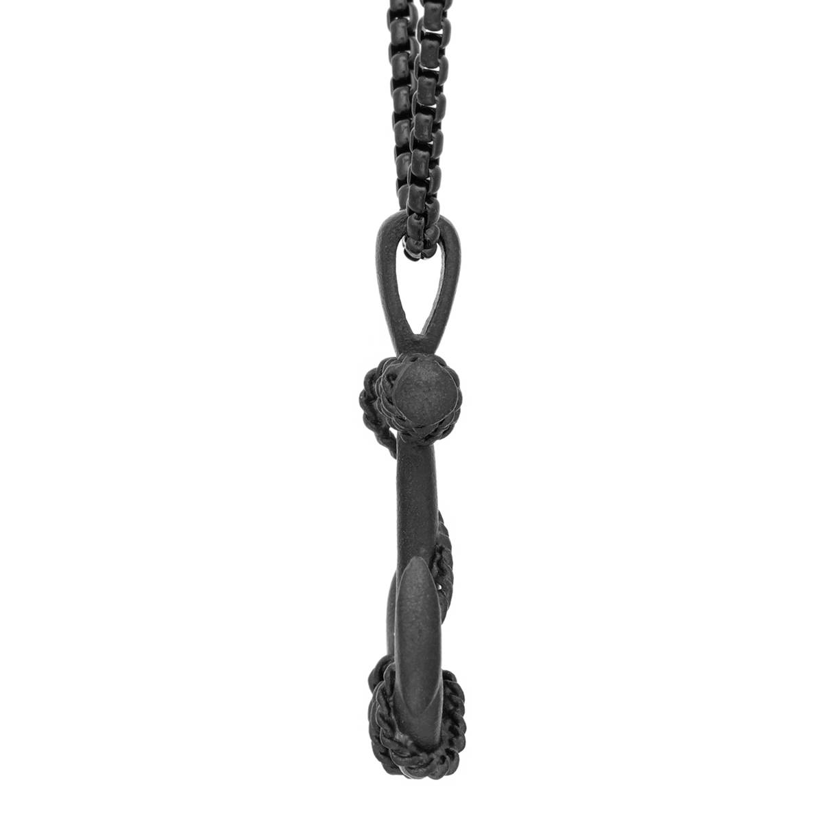 Mens Lynx Stainless Steel Anchor Pendant