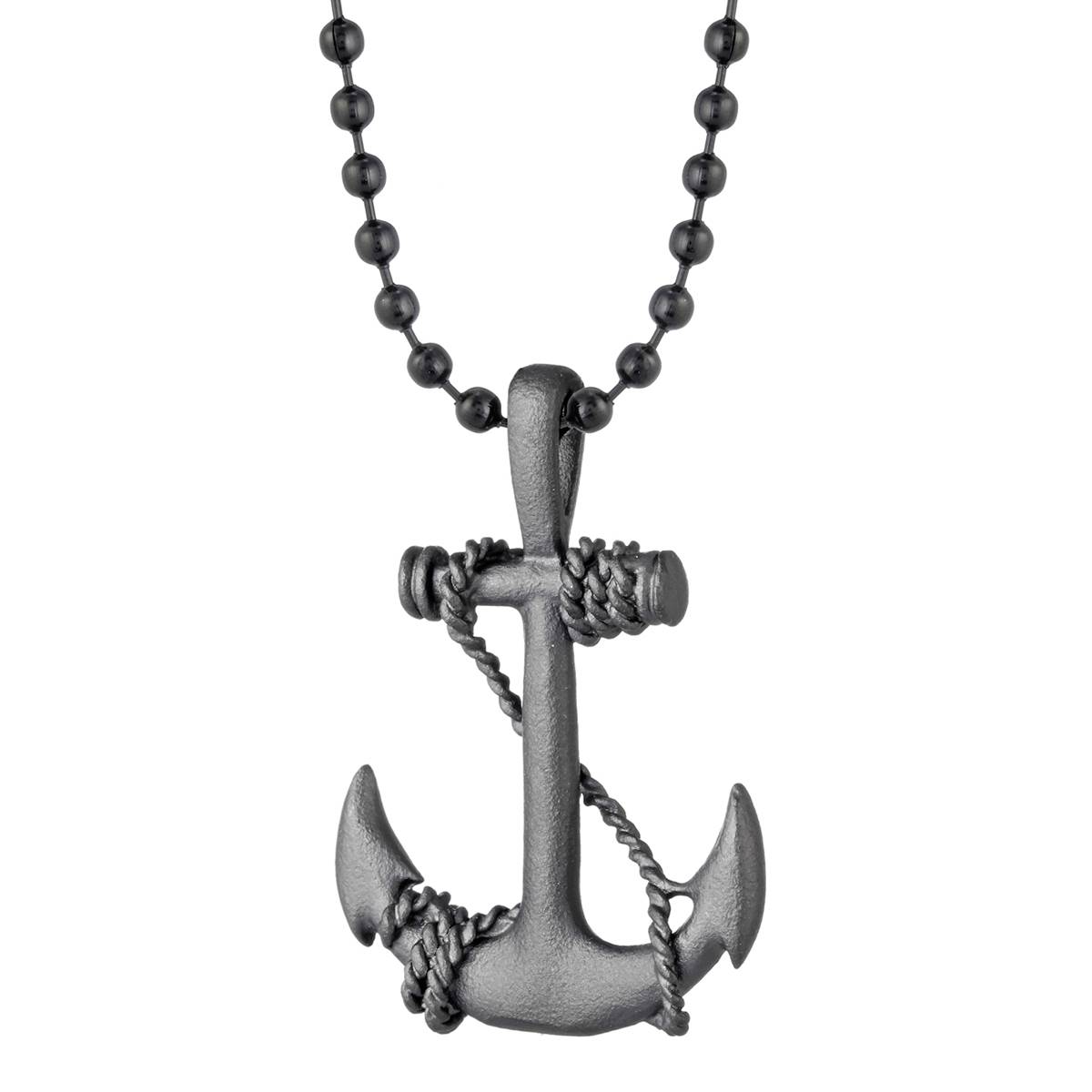 Mens Lynx Stainless Steel Anchor Pendant