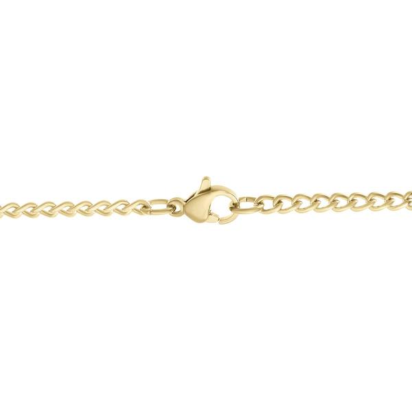 Mens Lynx Stainless Gold-Tone Curb Chain Necklace alternate view