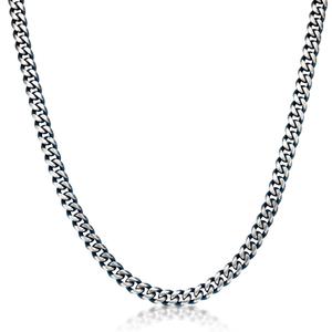 Mens Lynx Stainless Steel Blue Ion-Plated Foxtail Chain Necklace alternate view